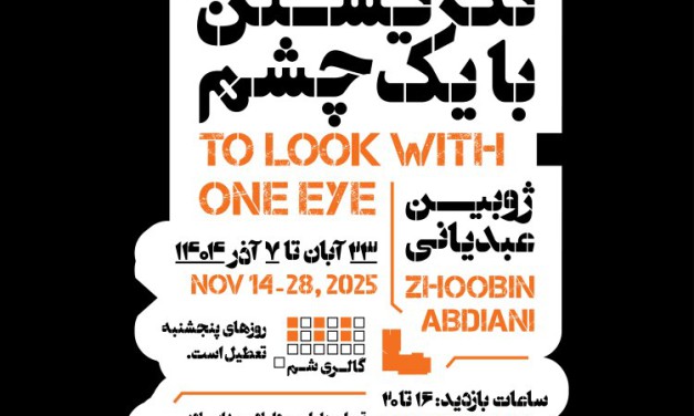 نمایشگاه «نگریستن با یک چشم» ژوبین عبدیانی در گالری شم